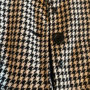 Houndstooth Tweed Coat Sz XS